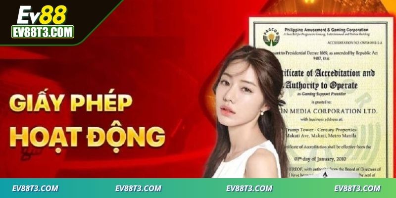 Những loại giấy phép EV88 có được